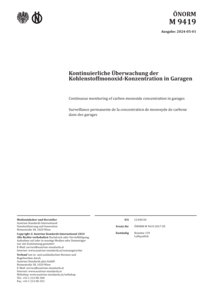 CO-Warnanlagen Vorschriften Wartung
